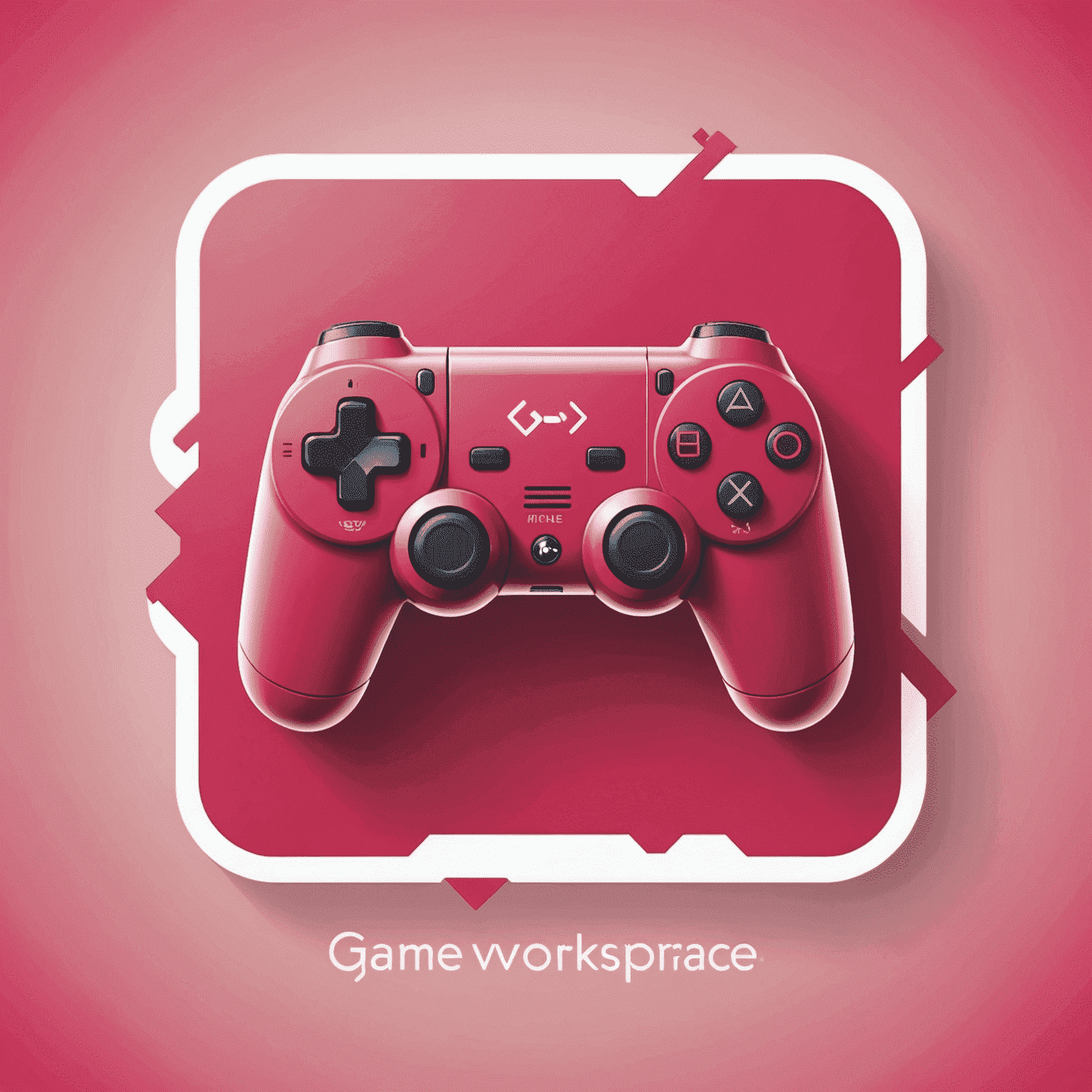 Game Workspace India logo featuring a stylized game controller icon in red and pink colors