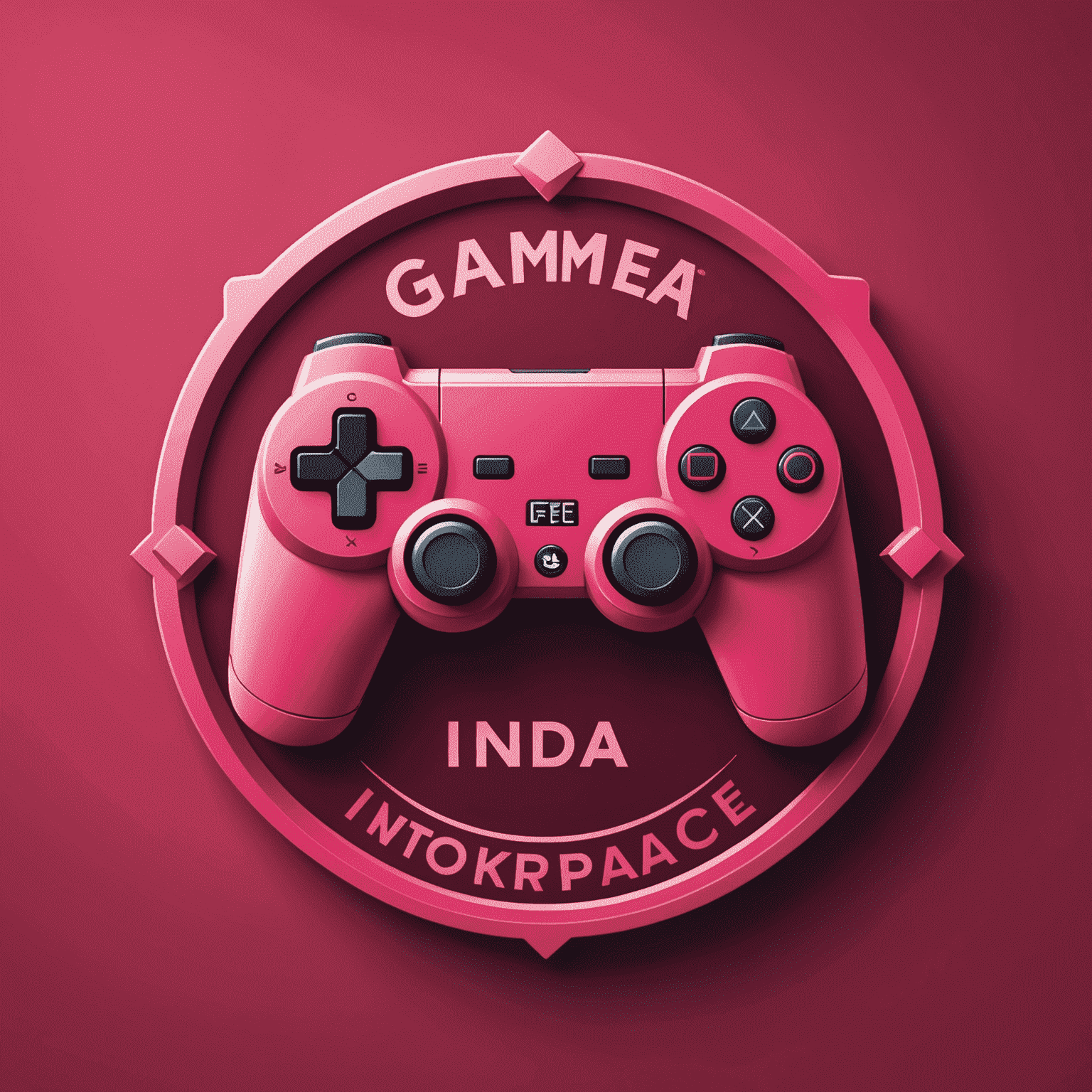 Game Workspace India logo featuring a stylized game controller icon in red and pink colors