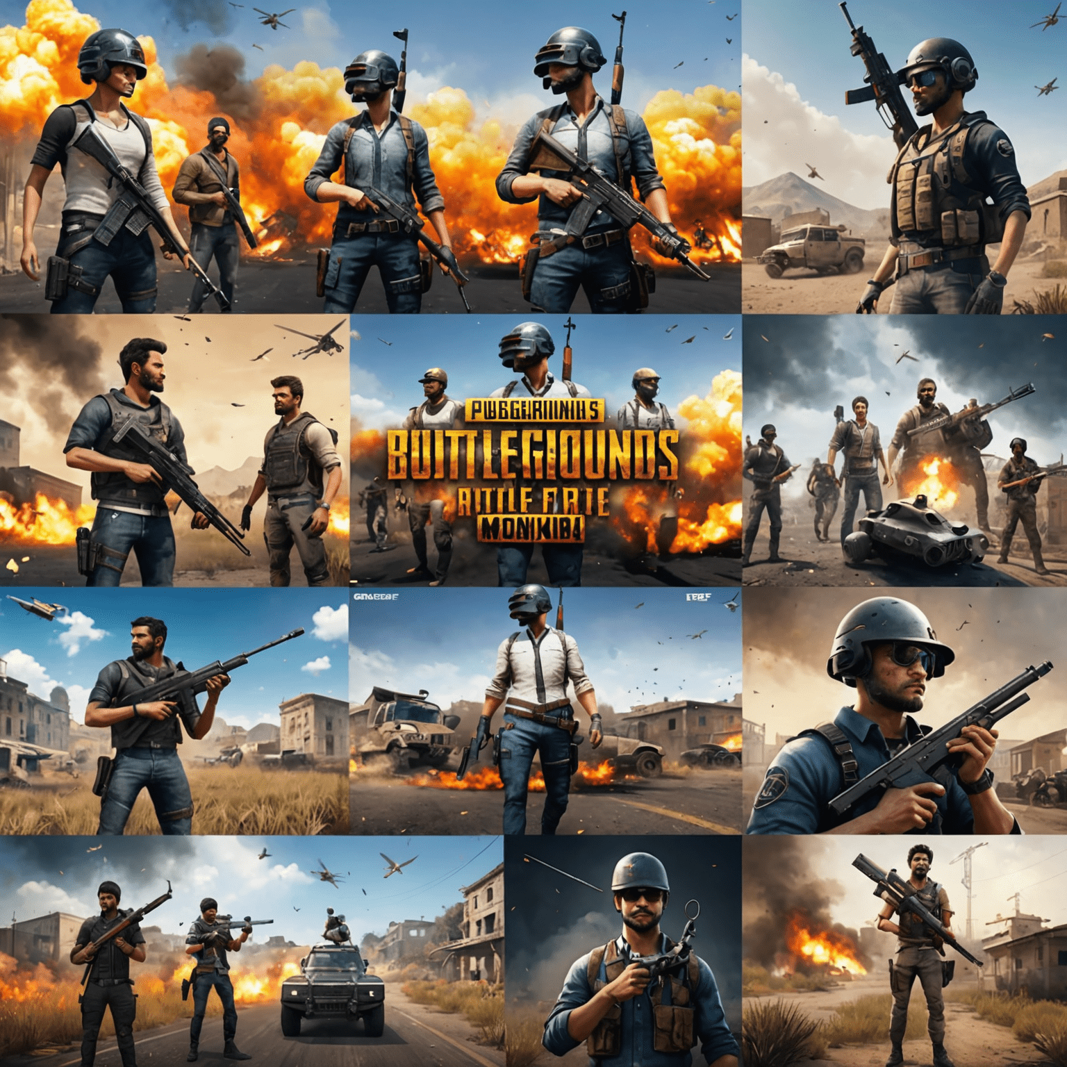 A collage of popular online games in India like PUBG Mobile, Free Fire, and Call of Duty Mobile, along with Indian gamers playing on their smartphones and PCs