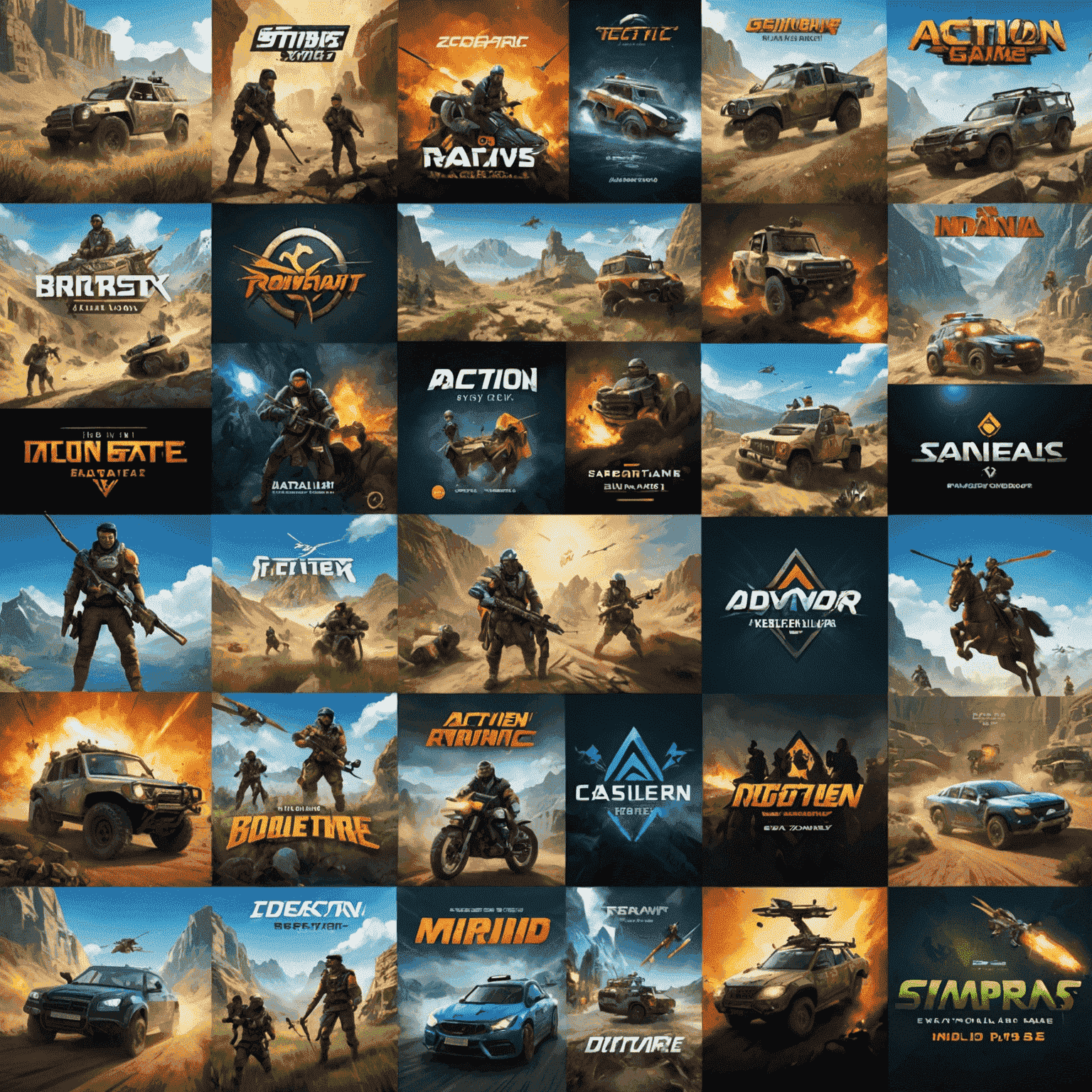 A collage of popular online games offered by a top Indian game provider, including action, adventure, and strategy games with high-quality graphics and immersive gameplay