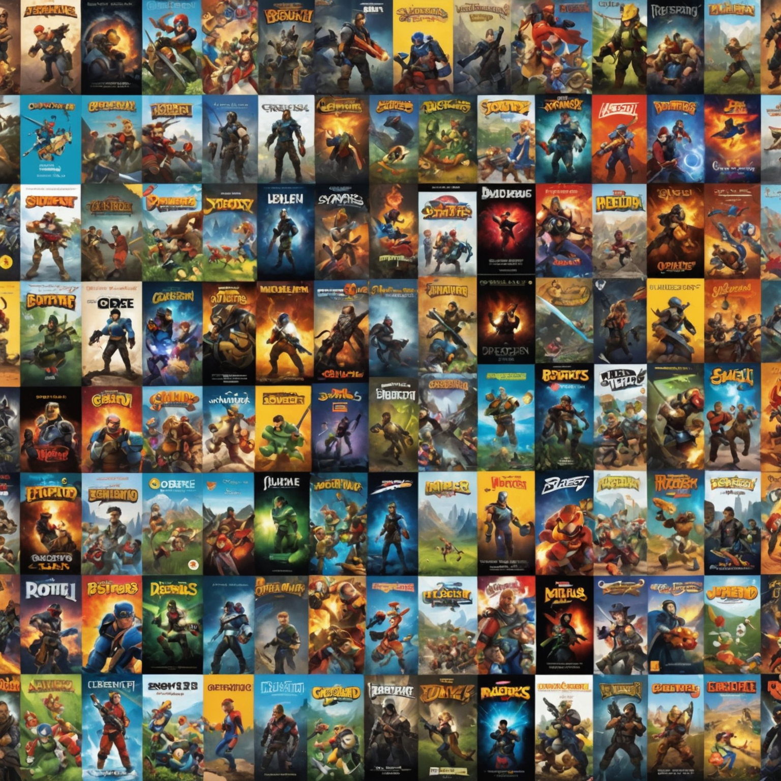 A collage of various popular video game titles and characters, showcasing the diversity and breadth of the game library